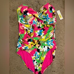 Anne Cole Multicolor Floral One Piece Swimsuit